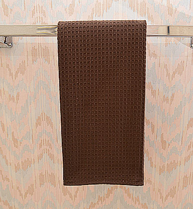 Waffle Weaves Cotton Kitchen Towel 20"x28". Brown color
